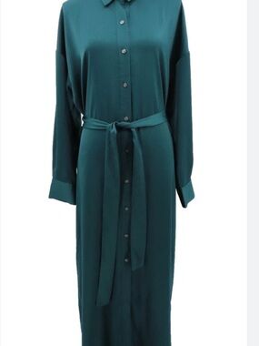 Banana Republic Tie-Waist Maxi Shirtdress Sz Small